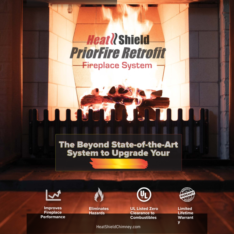 PriorFire Retrofit Fireplace System - Heat Shield