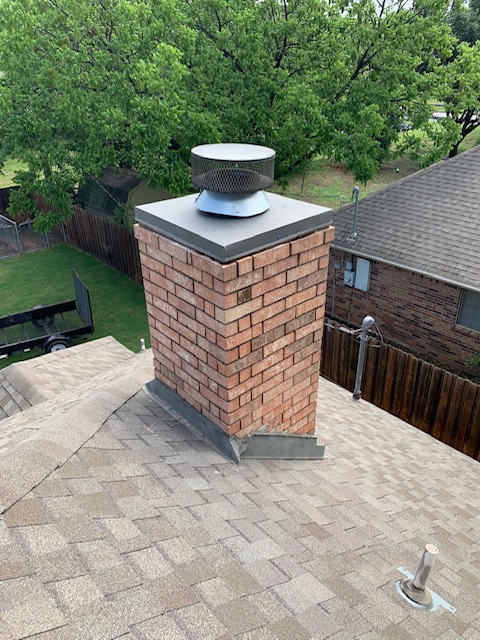 Chimney Chase Cover after replacement on a chimney chase in Detroit